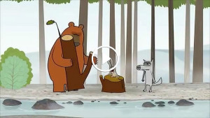 Харламов рассказывает анекдот про медведя и зайца
